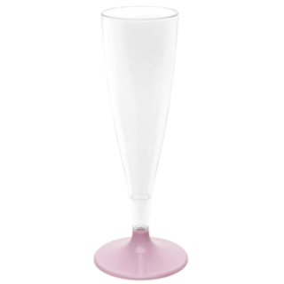 Plast Champagneglas Ljusrosa