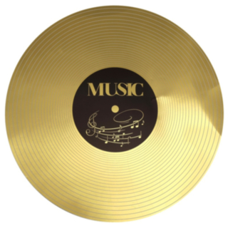 Musikskiva Bordstabletter Guld