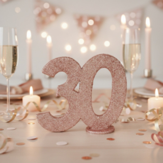 30 År Bordsfigur Roséguld