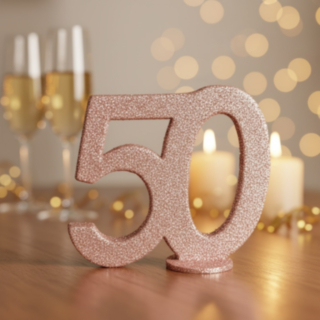 50 År Bordsfigur Roséguld