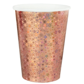 Glittrande Pappmugg Roséguld