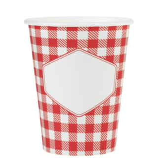Rutig Picknick Pappersmuggar