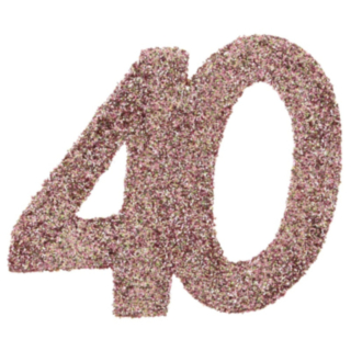 40 År Bordsdekoration Roséguld