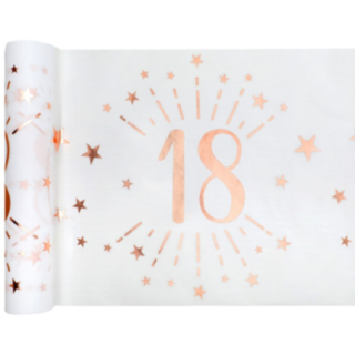 18 År Bordslöpare Vit/Roséguld