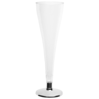Flöjt Tunna Champagneglas Silver