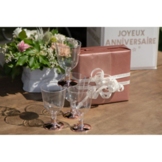 Återanvändbara Vinglas Roséguld