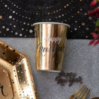 Happy New Year Pappersmuggar Guld