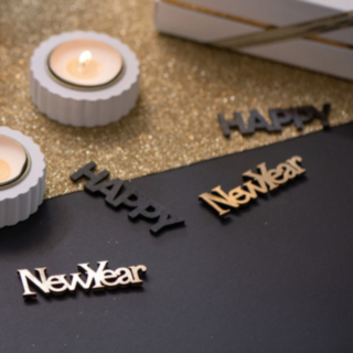 Happy New Year Träkonfetti