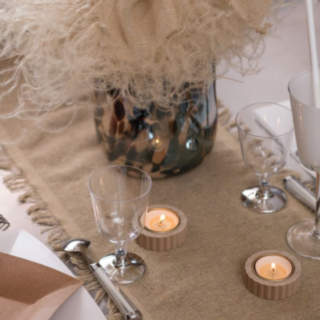 Bomull Bordslöpare Beige