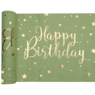 Happy Birthday Bordslöpare Olivgrön