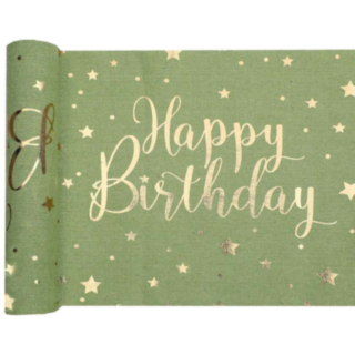 Happy Birthday Bordslöpare Olivgrön