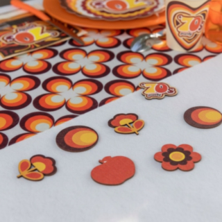 70-tal Retro Träkonfetti