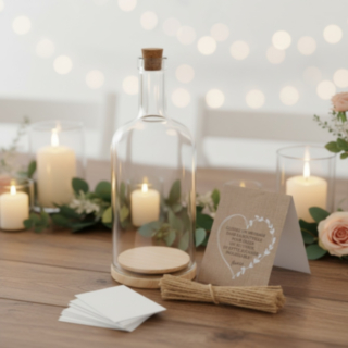 Bröllop Önskeflaska Gästbok