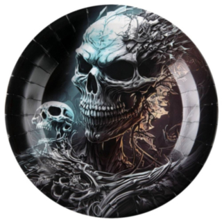 Horror Skelett Papperstallrikar