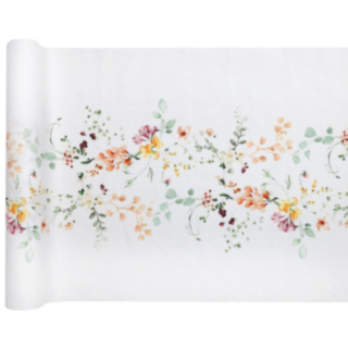 Blomsteräng Bordslöpare Vit