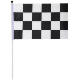 Racingflagga Svart/Vit