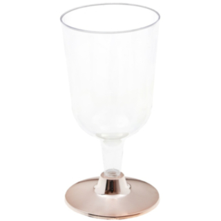 Plast Vinglas Fot Roséguld