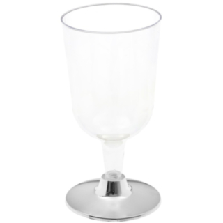 Plast Vinglas Fot Silver