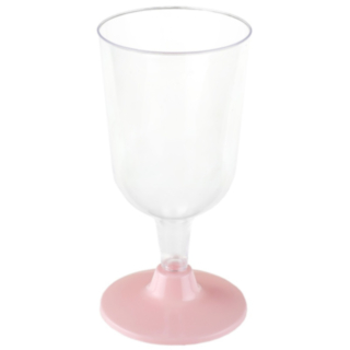 Plast Vinglas Fot Ljusrosa