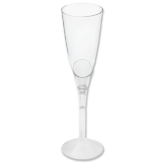 Flöjt Plast Champagneglas Genomskinlig