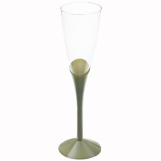 Flöjt Snett Champagneglas Olivgrön