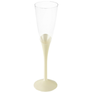 Flöjt Plast Champagneglas Elfenben