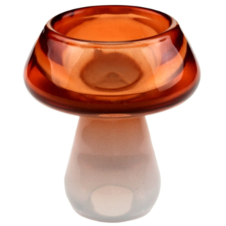 Svampformad Glasljusstake Orange