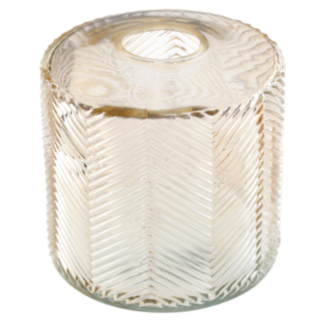 Chevron Geometrisk Glasvas Guld