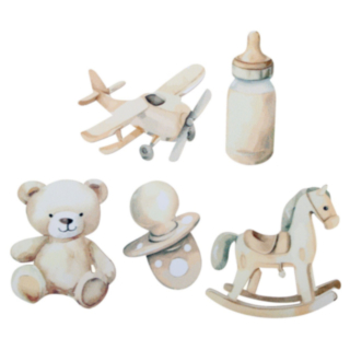 Little Teddy Bordsdekorationer Elfenben