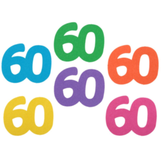 60 År Bordsdekorationer Flerfärgade