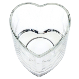 Hjärformad Glas Värmeljushållare Transparent