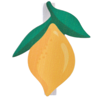 Citron Träklämmor Gul