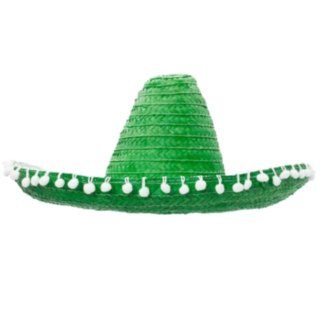 Grön Sombrero Pom Pom Hatt