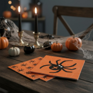 Halloween Spindelnät Servetter