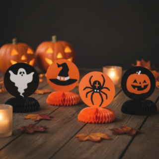 Halloween Honeycomb Bordspynt