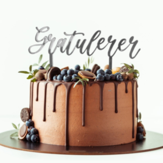 Gratulerer Tårttopper Silver