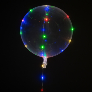 Rund LED-ballong Multifärgad