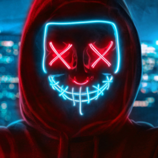 Purge LED Mask Ljusblå/Röd
