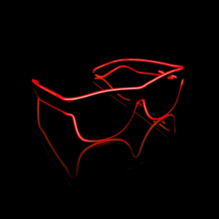 LED Wayfarer Glasögon Röd