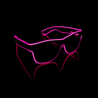 LED Wayfarer Glasögon Rosa