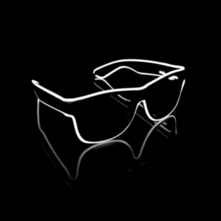 LED Wayfarer Glasögon Vit