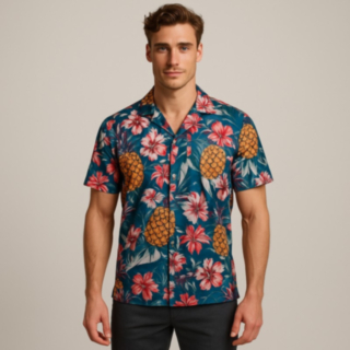 Floral Pineapple Hawaiiskjorta