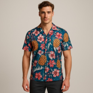 Floral Pineapple Hawaiiskjorta