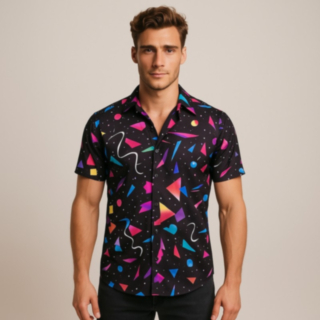 Geometrisk Neonskjorta