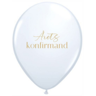 Årets Konfirmand Ballonger Vita