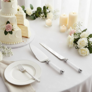 Elegant Tårtkniv & Tårtspade