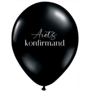 Årets Konfirmand Ballonger Svarta