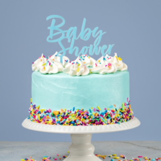 Babyshower Tårttopper Blå