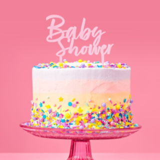 Babyshower Tårttopper Rosa