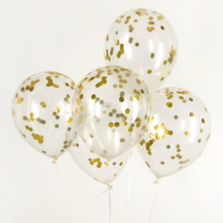 Konfettiballonger Guld